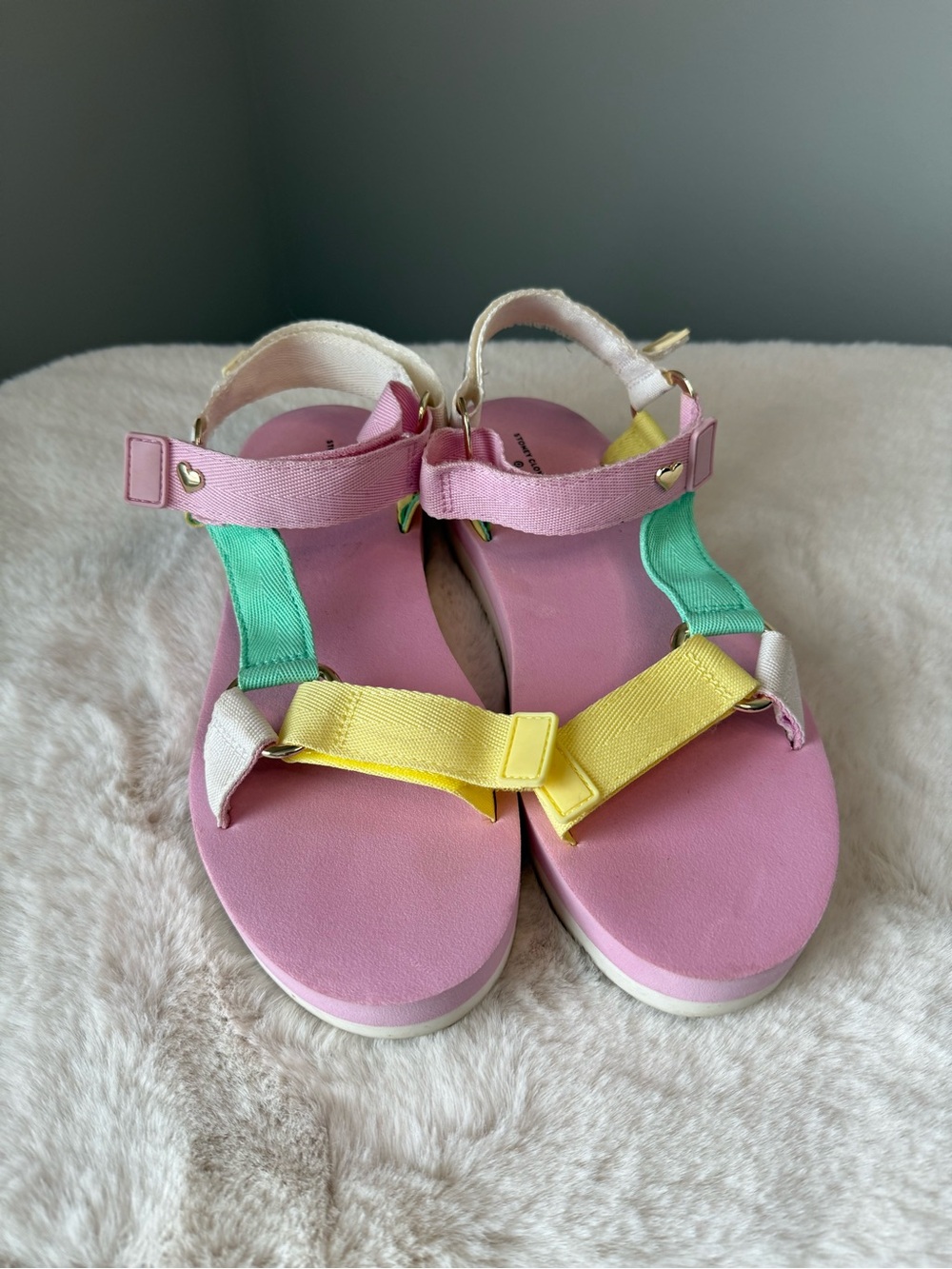 Stoney Clover Lane x Target Foam Multicolor Pink Yellow Velcro Sport Sandals